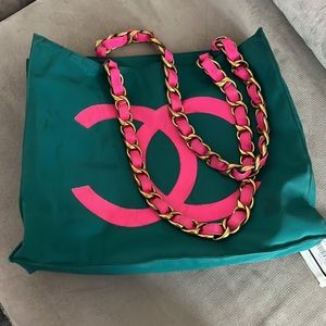 vintage chanel nylon tote